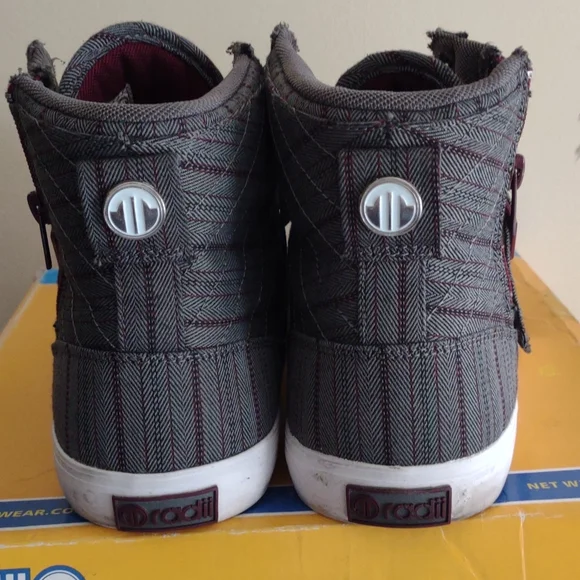 Radii Char Herringbone Men's 9.5 Grey/Burg - Picture 12 of 15